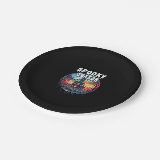 Spooky Season Halloween Papieren Bordje (Gekanteld)