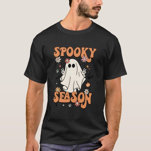 Spooky Season Halloween Py Ghost Pumpkin T-shirt (Voorkant)