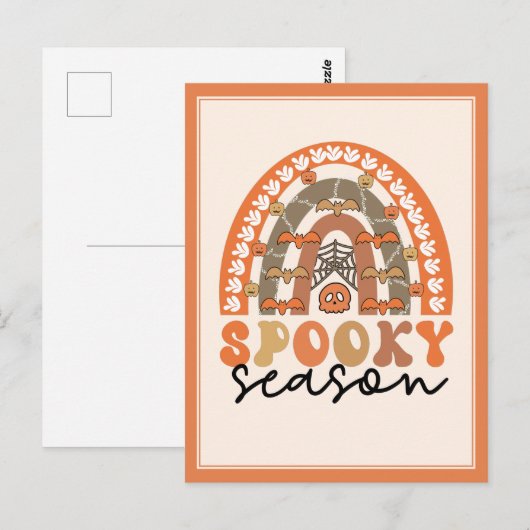 Spooky Season Halloween Rainbow Herfst Briefkaart (Voorkant / Achterkant)