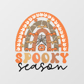Spooky Season Halloween Rainbow Herfst Raamsticker (Vel)