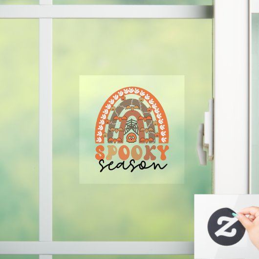 Spooky Season Halloween Rainbow Herfst Raamsticker (Huis)