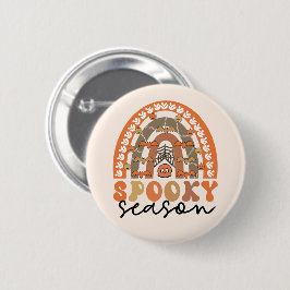 Spooky Season Halloween Rainbow Herfst Ronde Button 5,7 Cm