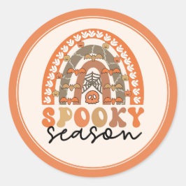 Spooky Season Halloween Rainbow Herfst Ronde Sticker