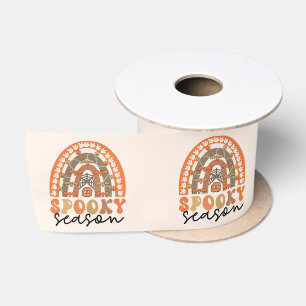 Spooky Season Halloween Rainbow Herfst Satijnen Lint
