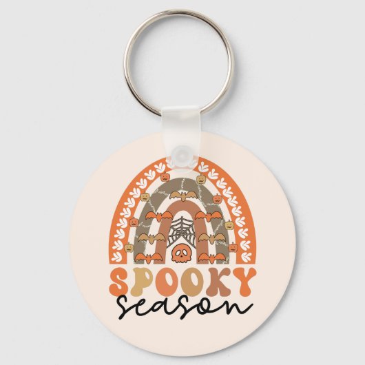 Spooky Season Halloween Rainbow Herfst Sleutelhanger (Voorkant)