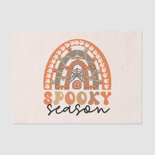 Spooky Season Halloween Rainbow Herfst Tissuepapier (Voorkant)