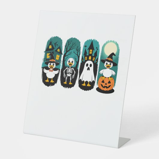 Spooky Season Halloween Reclamebord Met Voetstuk (Voorkant)