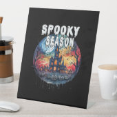 Spooky Season Halloween Reclamebord Met Voetstuk (Insitu)