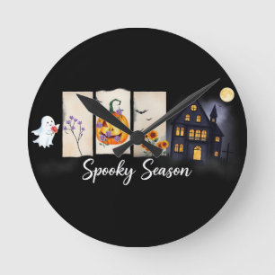 Spooky Season Halloween Ronde Klok