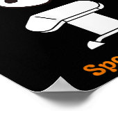 Spooky Season Halloween Schattigee Ghost Gymnast V Poster (Hoek)