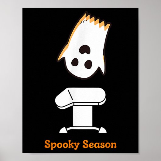 Spooky Season Halloween Schattigee Ghost Gymnast V Poster (Voorkant)