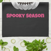 Spooky Season Halloween Towel With White Pumpkin Theedoek (Gevouwen)