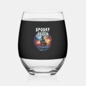 Spooky Season Halloween Wijnglas Zonder Voet (Voorkant)