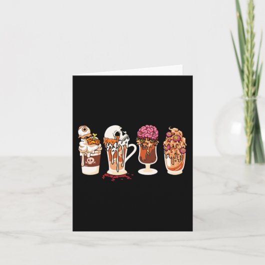 Spooky Season Herfst Coffee Horror Movie and Coffe Kaart (Voorkant)