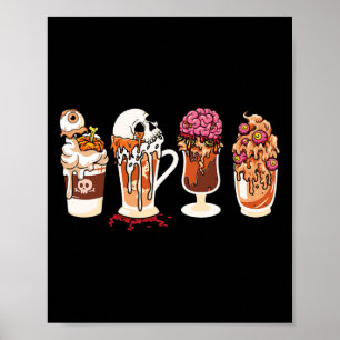 Spooky Season Herfst Coffee Horror Movie and Coffe Poster