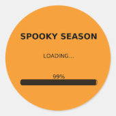 Spooky Season Loading 99% - Halloween Sticker (Voorkant)