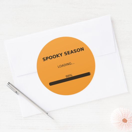 Spooky Season Loading 99% - Halloween Sticker (Envelop)