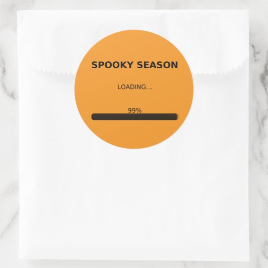 Spooky Season Loading 99% - Halloween Sticker (Tas)