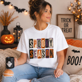 Spooky Season Losgeld Halloween Typografie T-shirt