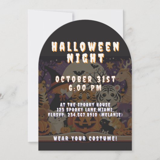 Spooky Season Magical Forest Creatures Kaart (Voorkant)