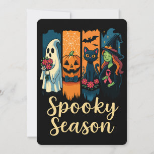 Spooky Season met Pink Ribbon Halloween Awareness Kaart