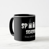 Spooky Season Mok – Ghost Halloween Coffee Cup (Voorkant links)