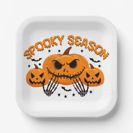 Spooky Season Papieren Bordje (Voorkant)
