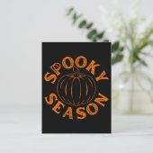 Spooky Season Pompoen Briefkaart (Staand voorkant)