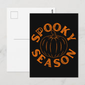 Spooky Season Pompoen Briefkaart (Voorkant / Achterkant)