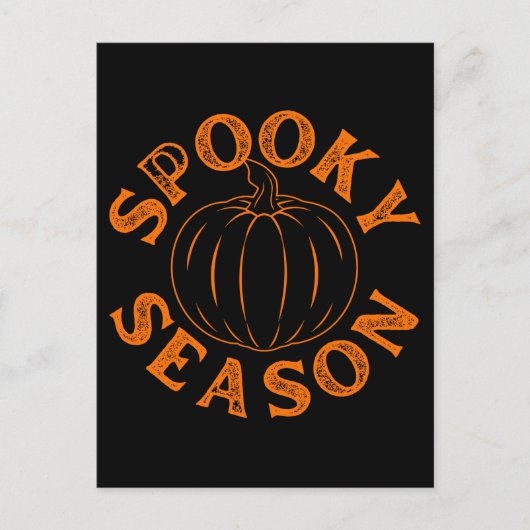 Spooky Season Pompoen Briefkaart (Voorkant)