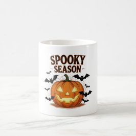 Spooky Season Pumpkin & Bats Herfst Halloween Koffiemok