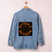 Spooky Season Pumpkin Denim Jacket (Hangar)