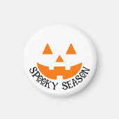 Spooky Season Pumpkin Face Halloween Magneet (Voorkant)