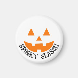 Spooky Season Pumpkin Face Halloween Magneet