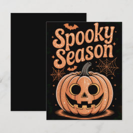 Spooky Season Pumpkin Party Kaart