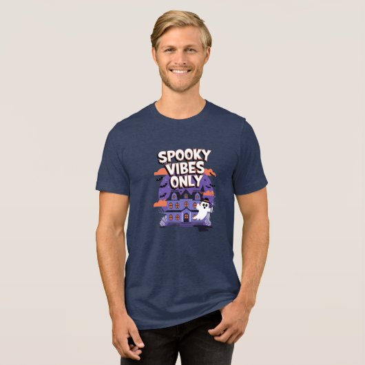 Spooky Season Quotes Tri-Blend Shirt (Voorkant volledig)