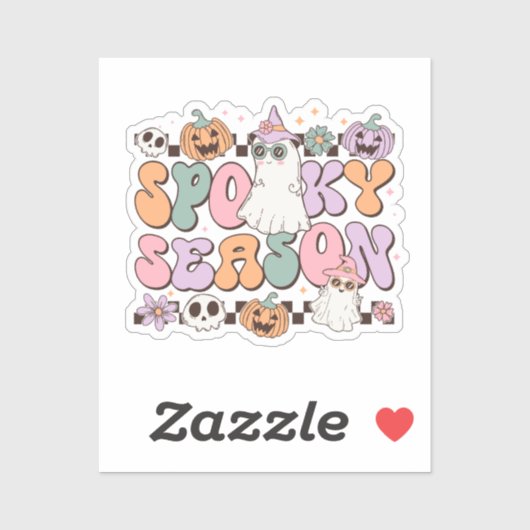 Spooky Season Retro Groovy Sticker (Vel)