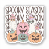 Spooky Season Retro Groovy Sticker (Voorkant)