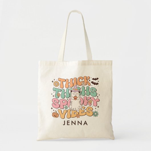 Spooky Season Retro Groovy Tote Bag (Voorkant)