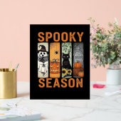 Spooky Season - Schattige Ghost, Black Cat, Pumpki Acryl Bord (Huwelijk)