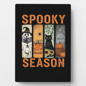 Spooky Season - Schattige Ghost, Black Cat, Pumpki Fotoplaat (voorkant)