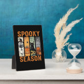 Spooky Season - Schattige Ghost, Black Cat, Pumpki Fotoplaat (Zijkant)