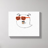 Spooky Season Schattige Ghost Classic T-shirt Canvas Afdruk (Voorkant)