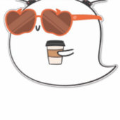 Spooky Season Schattige Ghost Classic T-shirt Sticker (Voorkant)