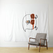 Spooky Season Schattige Ghost Classic T-shirt Wandkleed (In Situ (horizontaal))