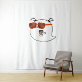 Spooky Season Schattige Ghost Classic T-shirt Wandkleed (In situ)