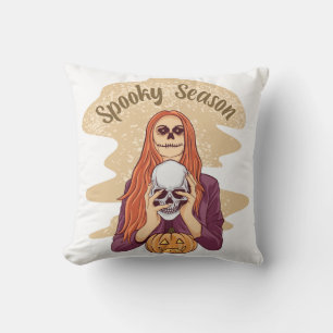 Spooky Season Schattige Ghost Funny Halloween Groo Kussen