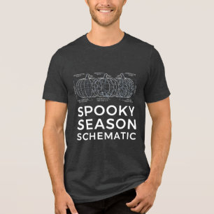 Spooky Season Schematisch - Grappige Ingenieur Hal Tri-Blend Shirt