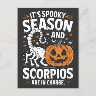 Spooky Season: Scorpios in Charge Funny Halloween Briefkaart