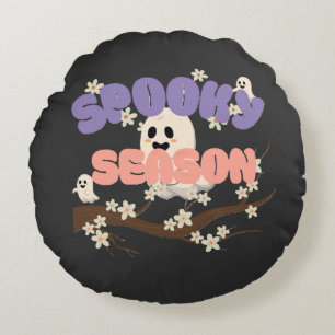 Spooky Season spook Halloween rond Sierkussen Kussen